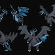 Pokemon - Mega Charizard X(with cuts and as a whole)