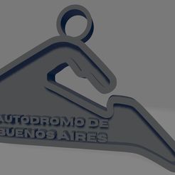 Autodromo-de-Buenos-Aires.jpg Файл STL Брелок Autódromo de Buenos Aires・Модель для загрузки и 3D печати