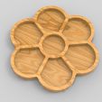 untitled.164.jpg Flower Serving Tray, Cnc Cut 3D Model File For CNC Router Engraver, Plate Carving Machine, Relief, serving tray Artcam, Aspire, VCarve, Cutt3D