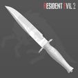 Combat-Knife-Resident-Evil-2-Biohazard-3d-model.jpg Combat Knife Residual Evil 2 remake for cosplay 3d print model
