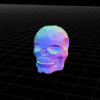 3dskull.png Low Poly Skull Head