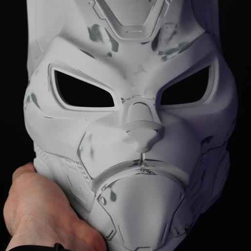 111.png Evo Cat-  cosplay sci-fi mask - digital stl file for 3D-printing