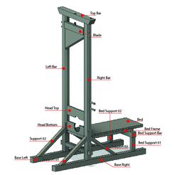 Instructions-A.jpg Файл STL Масштабная подвижная гильотина・Модель для загрузки и 3D-печати