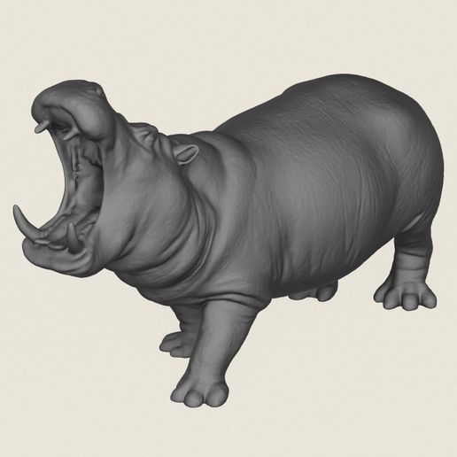 Hippopotamus-Print-Ready-3D-Model-04.jpg Бегемот готовая к печати 3D модель