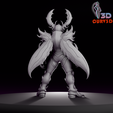 3.png LIGHTNING BEETLE WARRIOR MINIATURE – MECHA INSECT CYBORG STL FOR 3D PRINTING