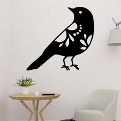 sample.jpg 3D file Bird Decoration 2D Wall Art・3D printing design to download