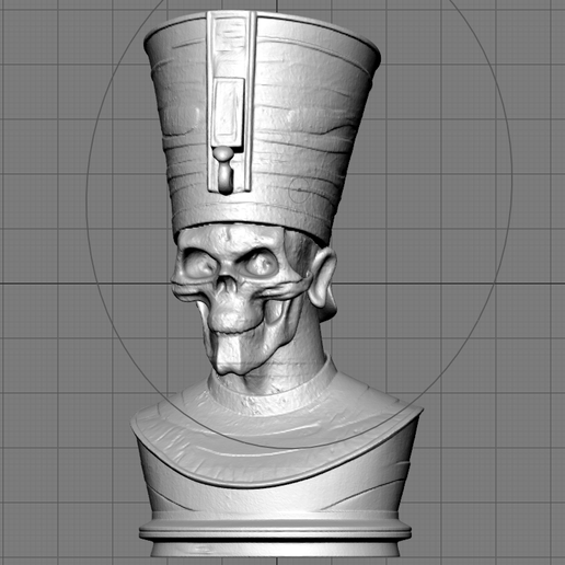 Egyptian pharaoh skull STL file 3D model
