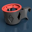 ps2-cup-holder-tapered-render.jpg Archivo STL Portavasos Polestar 2・Objeto imprimible en 3D para descargar