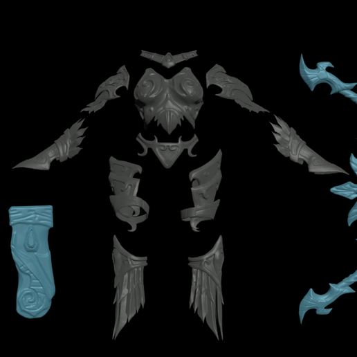 Female armor wearable armor female for cosplay 3D print model - 3D model önizlemesi