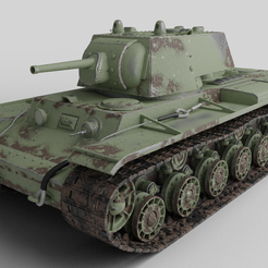 0001.png Fichier STL Modèle de char KV-1 Kliment Voroshilov・Design imprimable en 3D à télécharger