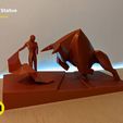 Dune_bull_statue_bullfighter15_155551548.jpg Archivo 3D Estatua del Toro de las Dunas・Objeto de impresión 3D para descargar
