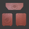 Rhino_parts.png Бесплатный STL файл Salamanders Rhino Door and Frontal Ornaments・Модель 3D-принтера для скачивания