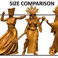SIZE.jpg STL file Fire keeper-Fantasy women vol 3・3D printer model to download