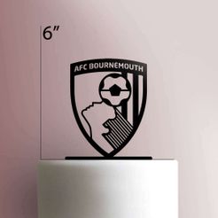 JB_AFC-Bournemouth-225-030-Cake-Topper.jpg Archivo STL TOPPER AFC BOURNEMOUTH・Diseño de impresora 3D para descargar