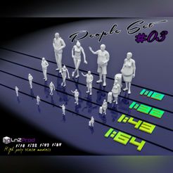 People_set_3_Main.jpg 3D file People set scale models #03・3D printer model to download