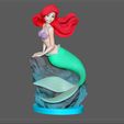 00.jpg STL-Datei ARIEL KLEINER MERMAID DISNEY Prinzessin ANIMATION CHARAKTER STATUE・3D-druckbare Vorlage zum herunterladen