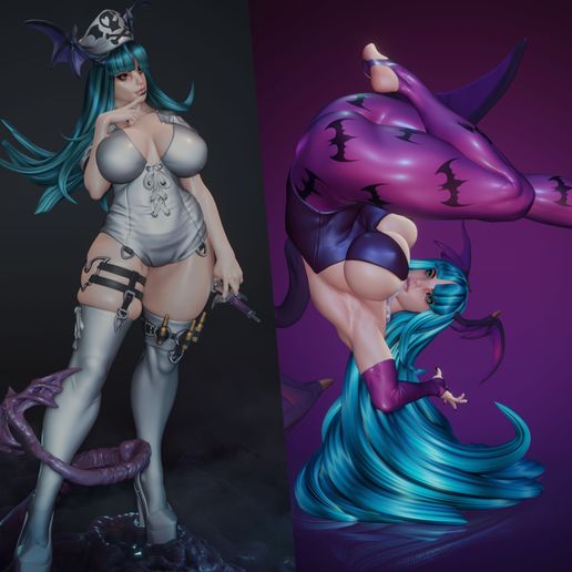 Morrigan figures 3D model preview