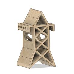 Снимок-экрана-2022-03-15-в-20.25.05.png Free STL file Electricity tower earring holder・Object to download and to 3D print, yokata