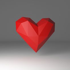 Heart_1.jpg STL file Heart Low Poly (Heart)・3D printer model to download