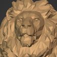 I19.jpg Low Poly Lion Bust