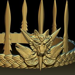 ZBrush-Document.jpg STL file King in the North crown Game Of Thrones・3D print object to download