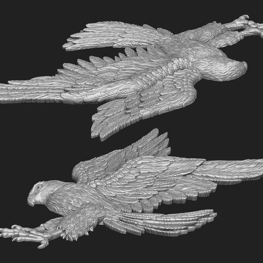 🦅 Hawk Pendant・ STL File for 3D printing・Cults
