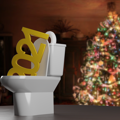 toilet-v3.png STL-Datei 2021 Weihnachtsornament・Modell zum Herunterladen und 3D-Drucken