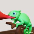 3.jpg Chameleon Bookend