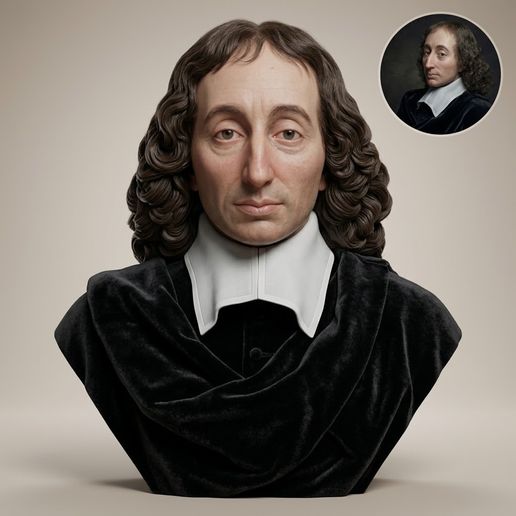 Blaise Pascal 3D Printable Bust