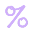 PERCENT.stl Letras y Números DISNEY Letters and Numbers | Logo