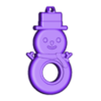 snowman_spinner.stl Snowman Spinner Fidget Keychain
