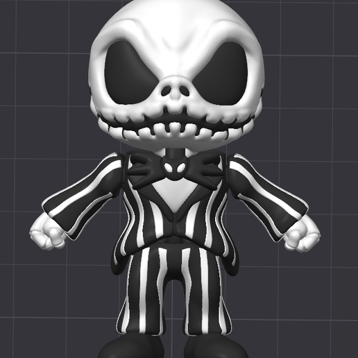 Jack Skellington – Halloween 3D Printed Keychain 💀🎃