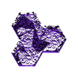 Coals_3Hex_V2.stl Hot Coals for Gloomhaven (1, 2, & 3 Hex)