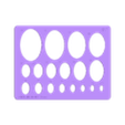 45 Degrees Ellipse Guide.stl Ellipse Templates - Set of 4