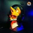 Fox-Headset-Glasses-Stand-for-3d-printing-32.jpg Happy Fox Headset Stand