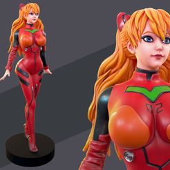 Asuka_free.jpg Fichier STL gratuit Asuka Langley Sohryu・Modèle pour imprimante 3D à télécharger