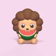 Cod227-Lion-Watermelon-1.jpeg 3D file Lion Watermelon・3D printer design to download