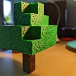 PXL_20220630_150618847.jpg STL file Textured Minecraft Tree・3D printing design to download