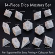 cabazon-versions-grey-text-square.png Dice Masters Set - 14 Shapes - Cabazon Font - Supports Included