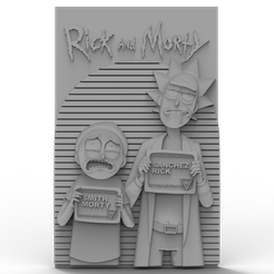 Rick-and-Morty.png Modèle 3D Fichier STL pour CNC Router/Laser & 3D Printer Rick and Morty