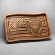 US-Wavy-Flag-Army-Seal-Tray-©.jpg US Flag Army Seal Trays Pack - CNC Files for Wood (svg, dxf, eps, ai, pdf)