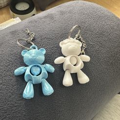 TEDDY, ARTICULATED AND FIDGET KEYCHAIN ohne Stützen an Ort und Stelle gedruckt