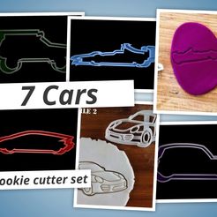pf_1530259431.jpg Download STL file Cars cookie cutter set • 3D printing design, davidruizo