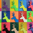Capture_d__cran_2015-10-08___14.38.12.png Free STL file The 2D & 3D tiles of deer.・3D print design to download, Eunny