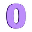 0_with_top_plane.stl Number 0-9 with editable top area