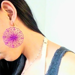 Capture d’écran 2018-07-23 à 16.49.56.png Free STL file Mathematical Art: Crumpled Circle (Earrings)・3D printer design to download