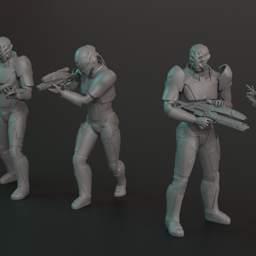 Untitled.png Батарианский отряд наемников - фан-мейд набор миниатюр Mass Effect (5 поз)