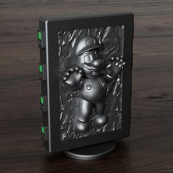 FrozedInCarbonite04.jpg STL file Mario frozen in carbonite・Template to download and 3D print