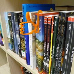 Bookmark_display_large.JPG Free STL file Book Mark / Library Shelf Attention Seeker・3D printing idea to download