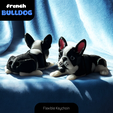 french_bulldog_keychain4.png French Bulldog Flexi Keychain